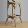 Tabouret De Bar En Bois Avec Dossier Croisé - Métal - Bolero - Fourniresto