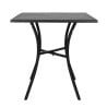 Square Perforated Steel Bistro Table - Black - 700mm - Bolero - Fourniresto