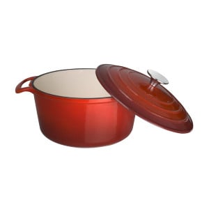 Runde rote Cocotte - 3,2L - Vogue