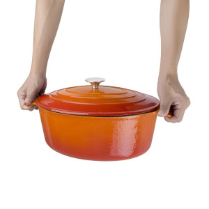 Grote Ovale Oranje Braadpan - 6L - Vogue