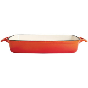 Rechteckige Gusseisenpfanne Orange - 2,8L - Vogue