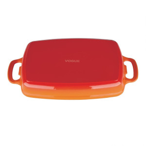 Rechteckige Gusseisenpfanne Orange - 2,8L - Vogue