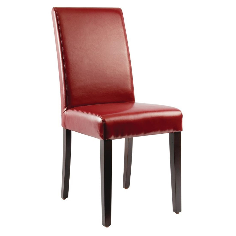 Chaises En Simili Cuir - Rouges - Bolero - Fourniresto