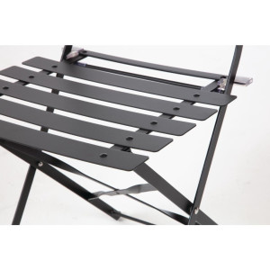 Stalen Terrasstoelen - Zwart - Set van 2 - Bolero - Fourniresto