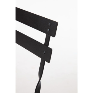 Stalen Terrasstoelen - Zwart - Set van 2 - Bolero - Fourniresto