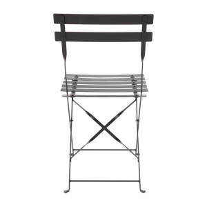Stalen Terrasstoelen - Zwart - Set van 2 - Bolero - Fourniresto