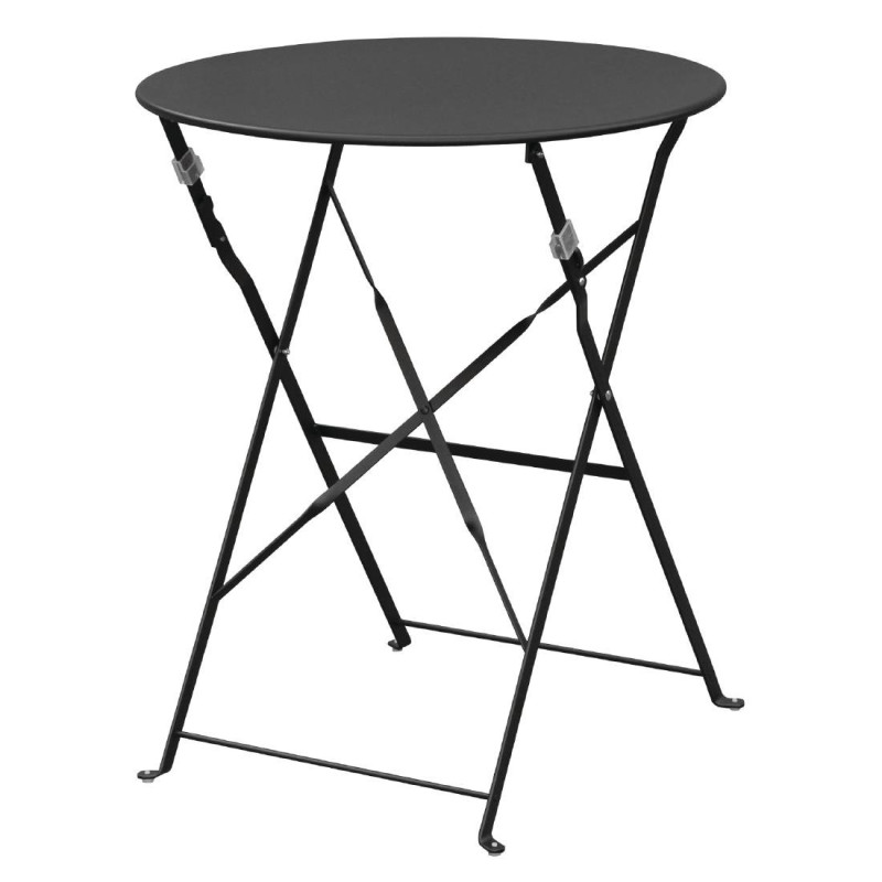 Table De Terrasse En Acier - Noire - Bolero - Fourniresto