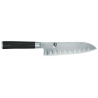 Santoku Knife Hollow Ground Blade Damascus Shun 18 cm - Japanese Knives KAI