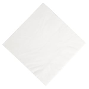 Serviettes Déjeuner Ouate Blanches Compostables - 3 Plis - 400 x 400 - Lot de 1000 - FourniResto