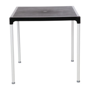 Vierkante tafel met zwarte aluminium poten 750mm - Bolero - Fourniresto