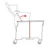 Eimer mit grünem Auswringmechanismus - 20L - Jantex - Fourniresto