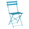 Steel terrace chairs - turquoise blue - Set of 2 - Bolero - Fourniresto