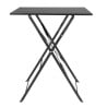 Square Black Steel Terrace Table - 600 mm - Bolero - Fourniresto