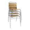 Bistrostoelen essen en aluminium - Set van 4 - Bolero - Fourniresto