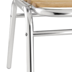 Bistrostühle aus Esche und Aluminium - 4er-Set - Bolero - Fourniresto