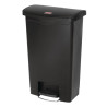 Mülleimer mit Frontpedal Slim Jim Schwarz - 50L - Rubbermaid