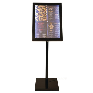 Verlichte LED-display zwart - Securit - Fourniresto