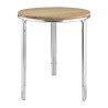 Round table in ash and aluminum 600mm - Bolero - Fourniresto