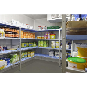 Modular Shelving in Corner 4 Levels - W 1453 x D 400mm - Tournus