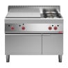 Plaque Coup De Feu Gas 650 en 2 Sterke Vuren Op Gasoven en Gesloten Kast 650 - Gastro M