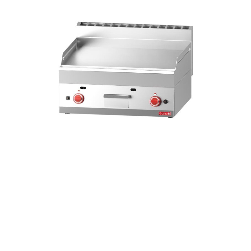 Plancha gas 650 met verchroomde gladde plaat - Gastro M - Fourniresto