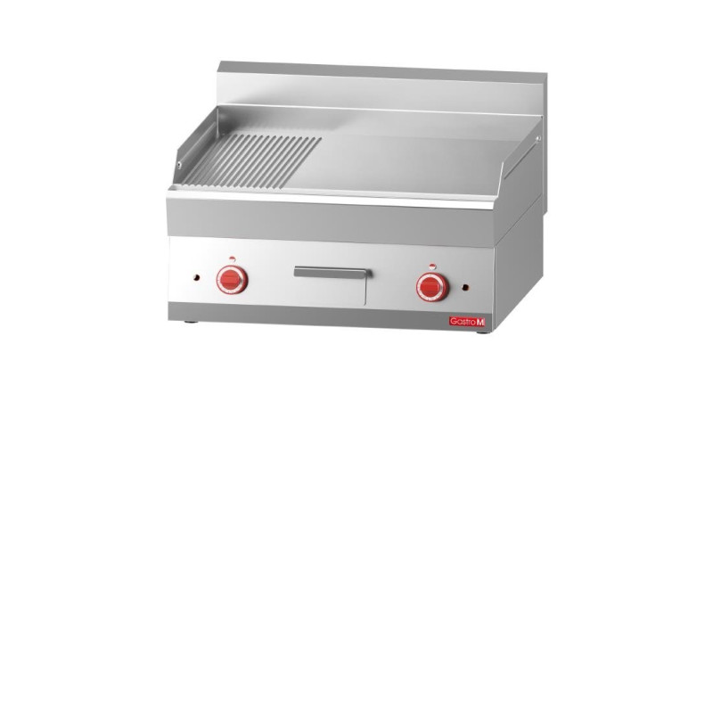 Elektrische Plancha met Half Gladde Half Geribbelde Plaat - L 700 x D 650 mm - Gastro M - Fourniresto