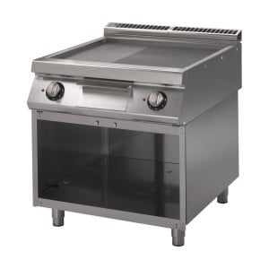 Elektrische Grillplatte 700 mit halb glatter, halb gerillter Platte - Gastro M - Fourniresto