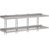 Stainless Steel Wall Shelf Without Brackets - W 1800 x D 400mm - Gastro M