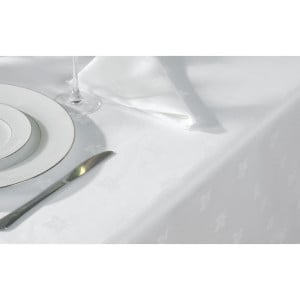 Luxor white tablecloth 2300 x 2300mm - Mitre Luxury - Fourniresto