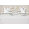 Witte katoenen servetten met satijnen band - Set van 10 - Mitre Luxury - Fourniresto