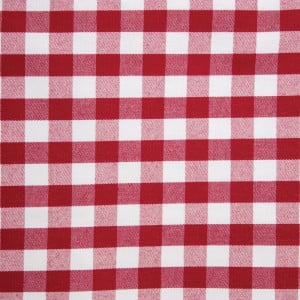 Square red checkered polyester tablecloth 1780 x 1780mm - Mitre Essentials - Fourniresto