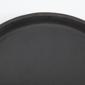 Plateau antidérapant en fibre de verre rond noir 280mm - Olympia KRISTALLON - Fourniresto