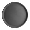 Non-slip round black fiberglass tray 356mm - Olympia KRISTALLON - Fourniresto