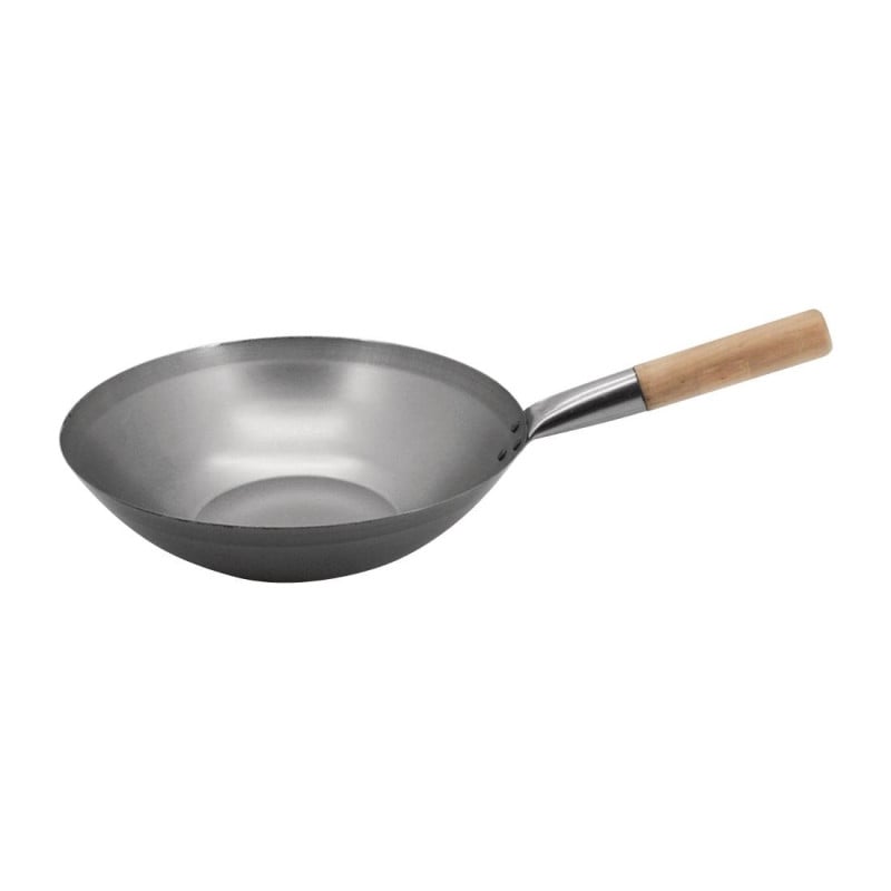 Wok en Acier Doux - 33 cm - Vogue - Fourniresto