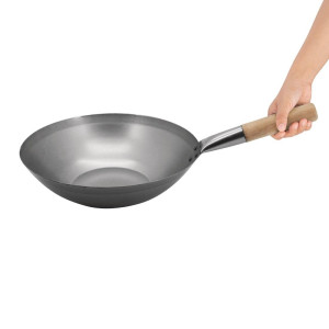 Wok van mild staal - 33 cm - Vogue - Fourniresto