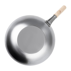 Steel Wok - 35.6 cm - Vogue - Fourniresto