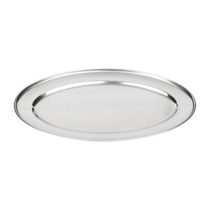 Plat de service ovale inox - 407mm - Olympia - Fourniresto