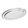 Oval stainless steel serving dish - 450mm - Olympia - Fourniresto