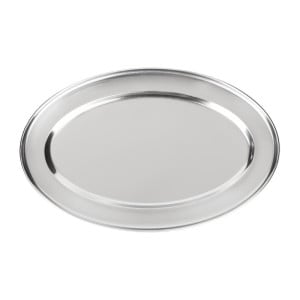 Plat de service ovale inox - 450mm - Olympia - Fourniresto