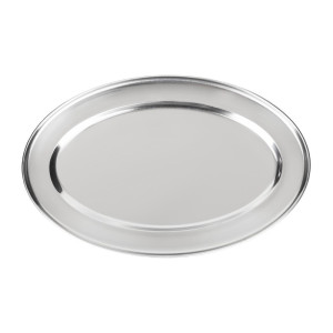 Oval stainless steel serving dish - 605mm - Olympia - Fourniresto