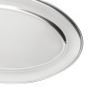 Servierplatte oval Edelstahl - 660mm - Olympia - Fourniresto