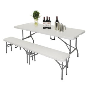 Opvouwbare Tafel met Wit Midden 1,8 m - Bolero