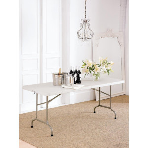 Folding white center table 1829mm - Bolero - Fourniresto