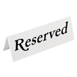 Tischschild "Reserviert" - Set von 10 - Olympia - Fourniresto