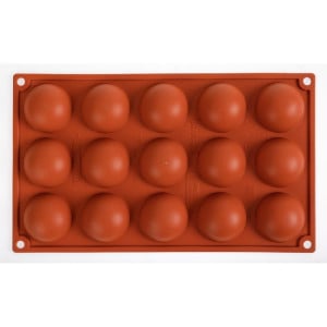 Moule 15 Halve Bollen in Siliconen Formaflex - Pavoni