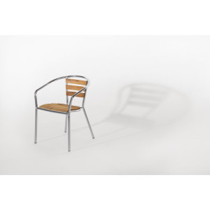 Stoelen Hout en Aluminium - Set van 4 - Bolero - Fourniresto