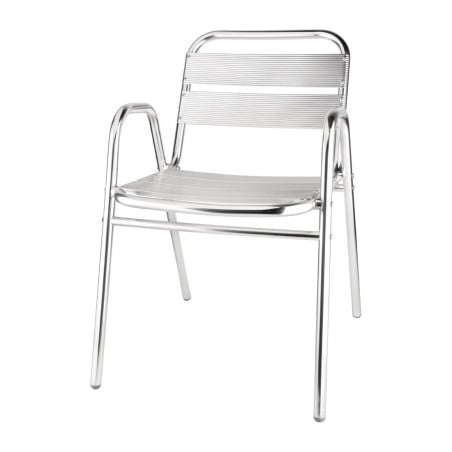 Stapelbare aluminium stoelen - Set van 4 - Bolero - Fourniresto