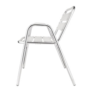 Stapelbare aluminium stoelen - Set van 4 - Bolero - Fourniresto