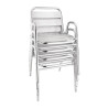 Stapelbare aluminium stoelen - Set van 4 - Bolero - Fourniresto