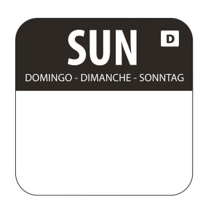 Oplosbare Etiketten voor Voedsel "Zondag" - Doos van 1000 - Vogue